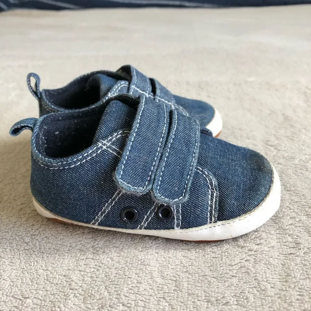 Denim Newborn Baby Pre-walker Shoes